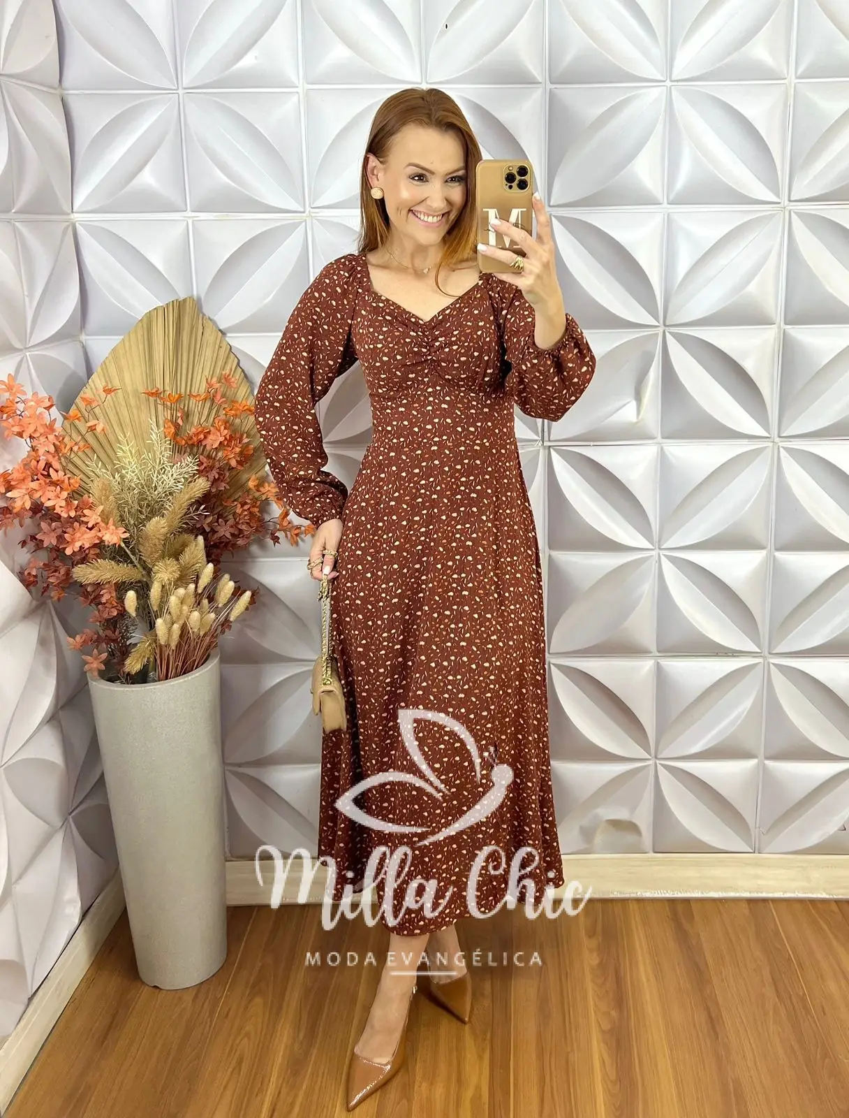 Vestido Raab Manga longa – Milla Chic Vestido Raab Manga longa - Milla Chic