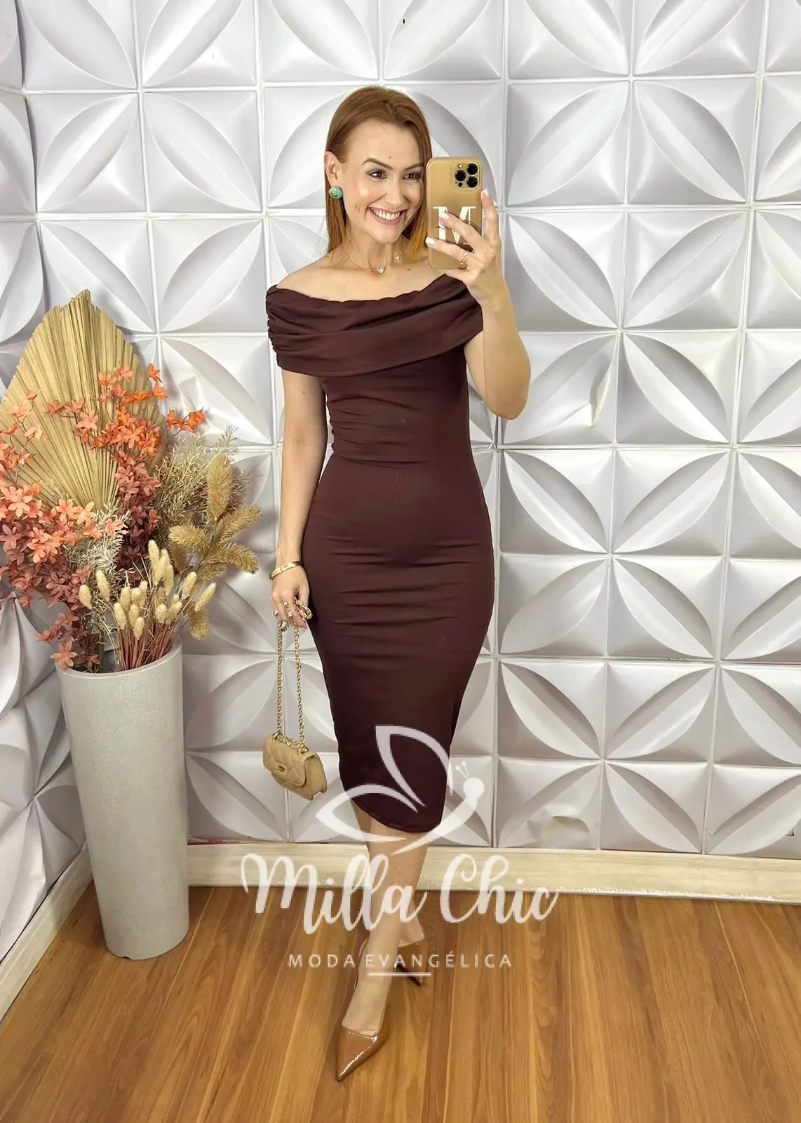 Vestido Thaís Canelado - Preto - Milla Chic