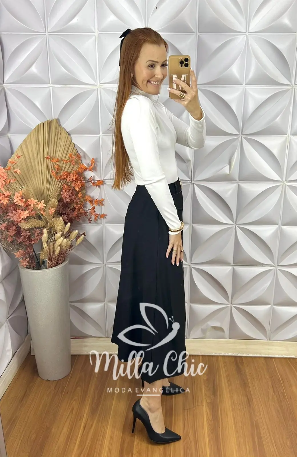 Saia Natifa E Alfaiataria Marrant – Preta – Milla Chic Saia Natifa E Alfaiataria Marrant - Preta - Milla Chic