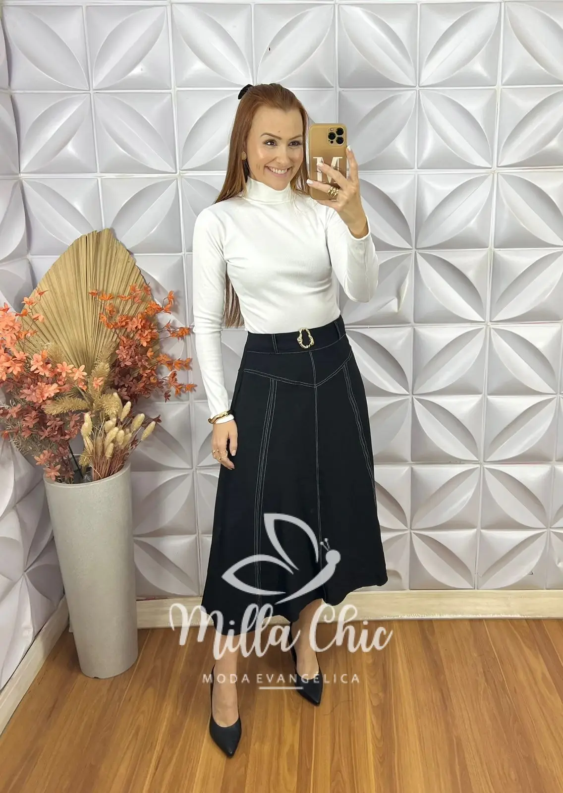 Saia Natifa E Alfaiataria Marrant – Preta – Milla Chic Saia Natifa E Alfaiataria Marrant - Preta - Milla Chic