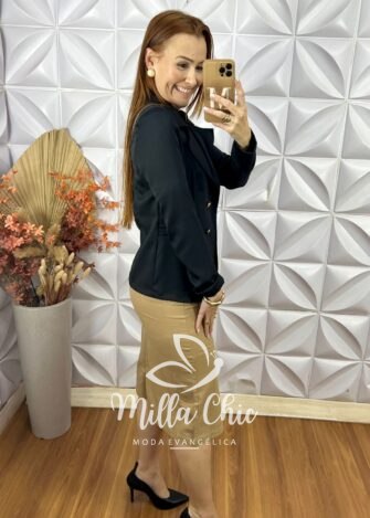 Milla Chic - millachic com br blazer katia alfaiataria preto 3 Blazer Kátia Alfaiataria - Preto - Milla Chic