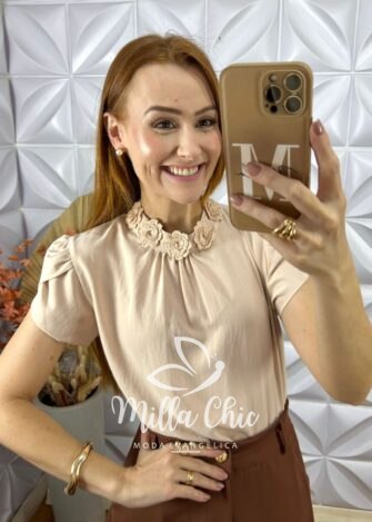 Milla Chic - millachic com br blusa agatha com bordada azul 5 Blusa Agatha Com Bordada - Azul - Milla Chic