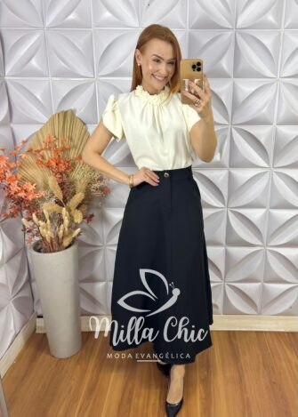 Milla Chic - millachic com br blusa agatha com bordada terra cota copia 2 Blusa Agatha Com Bordada - Manteiga - Milla Chic