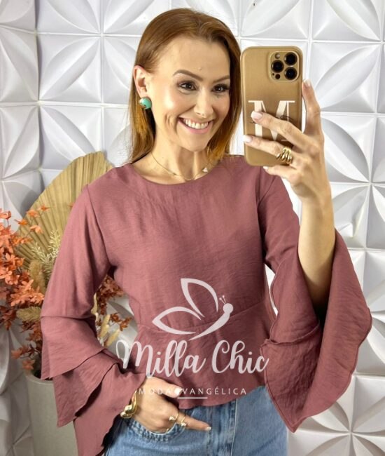 Blusa Ana Em Rayon Acetinado - Milla Chic
