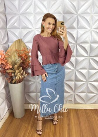 Blusa Ana Em Rayon Acetinado - Milla Chic