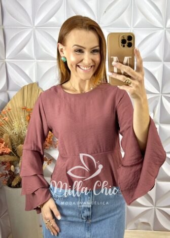 Blusa Ana Em Rayon Acetinado - Milla Chic
