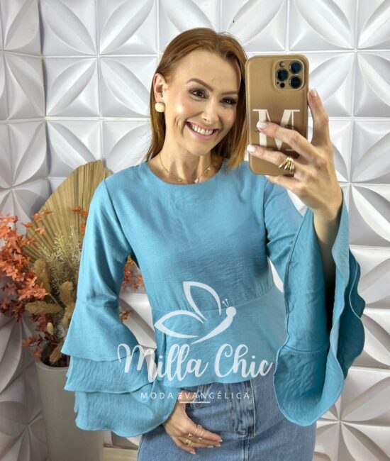 Blusa Ana Em Rayon Acetinado - Milla Chic