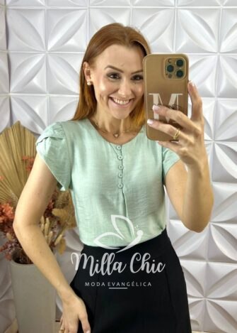Blusa Cássia Em Viscose Com Poliamida - Branco - Milla Chic