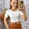 Blusa Joana Em Malha Bordada - Branca - Milla Chic
