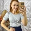 Milla Chic - millachic com br blusa joana em malha bordada branca copia Blusa Joana Em Malha Bordada - Cinza - Milla Chic