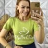 Blusa Joana Em Malha Bordada - Verde - Milla Chic