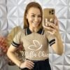 Blusa Laura Em Tricot Modal - Bege - Milla Chic