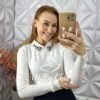 Milla Chic - millachic com br blusa sonia em tricot modal bordada branco Blusa Sônia Em Tricot Modal Bordada - Branco - Milla Chic