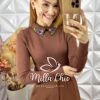 Milla Chic - millachic com br blusa sonia em tricot modal bordada rosa 5 Blusa Sônia Em Tricot Modal Bordada -Rosa - Milla Chic