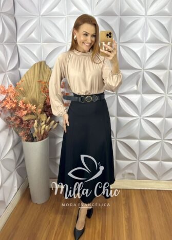 Body Nagela Em Fluity - Bege - Milla Chic