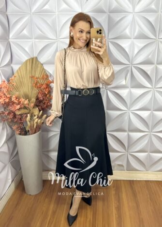 Body Nagela Em Fluity - Bege - Milla Chic