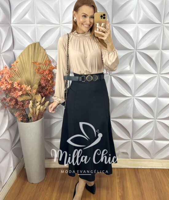 Body Nagela Em Fluity - Bege - Milla Chic