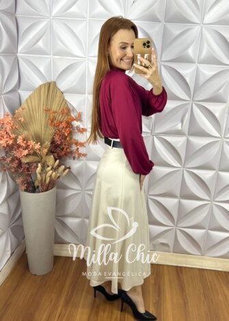 Body Nagela Em Fluity - Bege - Milla Chic