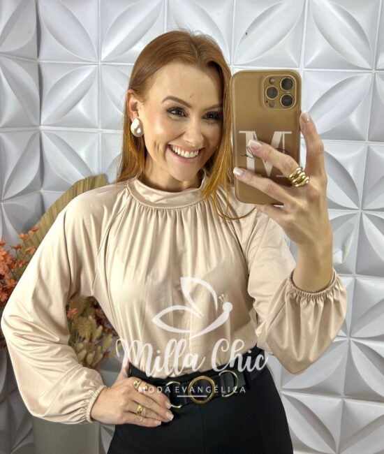 Body Nagela Em Fluity - Bege - Milla Chic