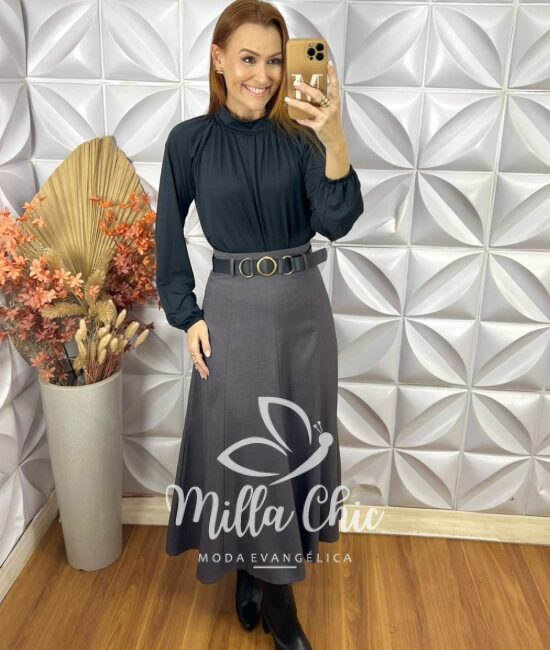 Body Nagela Em Fluity - Preto - Milla Chic