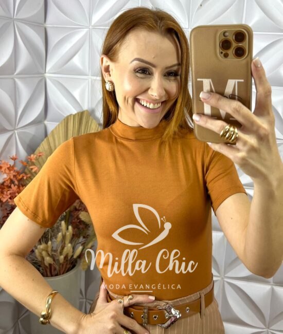 Cacharel Gola Alta Em Viscolycra - Preta - Milla Chic
