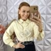 Milla Chic - millachic com br camisa brenda em linho manteiga Camisa Brenda Em Linho - Manteiga - Milla Chic