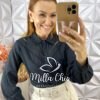 Camisa Brenda Em Linho - Preta - Milla Chic