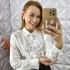 Camisa Edilene Em Lesie Bordada - Branco - Milla Chic