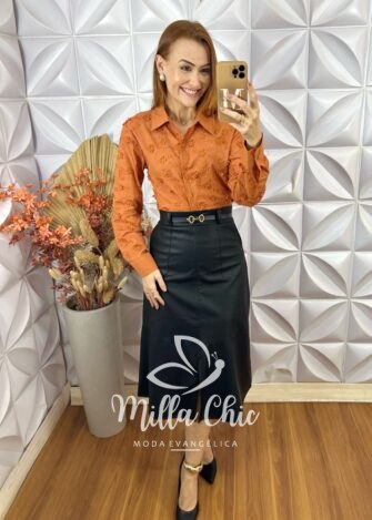 Camisa Edilene Em Lesie Bordada - Branco - Milla Chic
