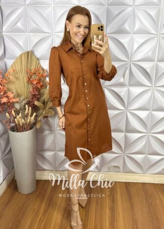 Chemise Itália - Marrom - Milla Chic