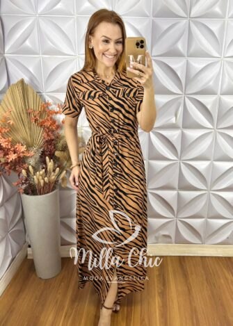 Milla Chic - millachic com br chemise martina em viscolinho 3 Chemise Martina Em Viscolinho - Estampado - Milla Chic