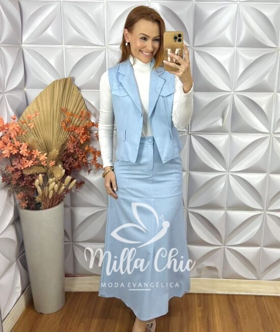 Conjunto Ariele Em Linho - Preto - Milla Chic