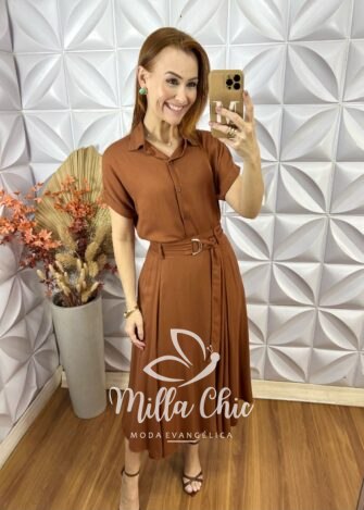Conjunto Fabi Em Viscosarja - Marrom - Milla Chic