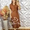 Milla Chic - millachic com br conjunto fabi em viscosarja 4 Conjunto Fabi Em Viscosarja - Marrom - Milla Chic