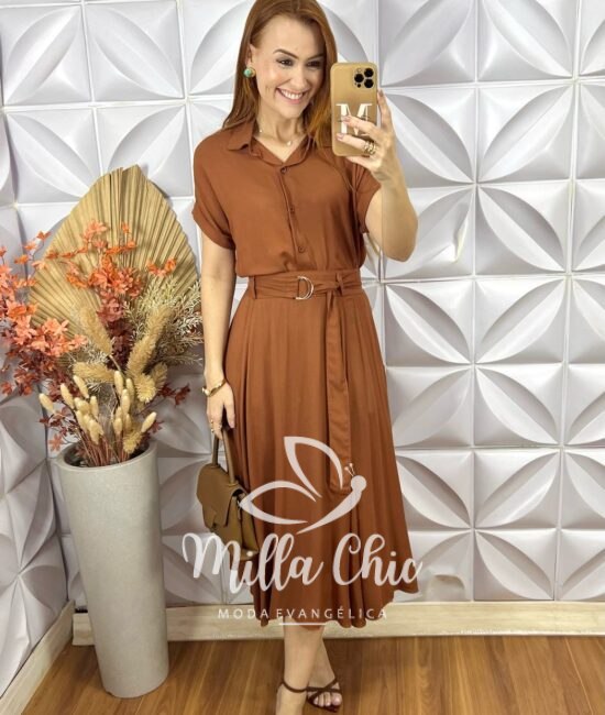 Conjunto Fabi Em Viscosarja - Marrom - Milla Chic