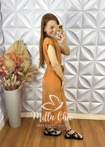 Conjunto Jordânia Em Moletinho - Caramelho - Milla Chic