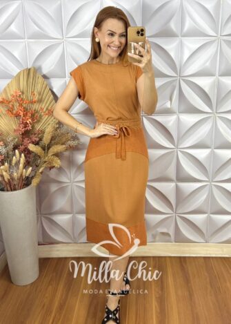 Conjunto Jordânia Em Moletinho - Caramelho - Milla Chic