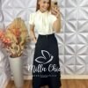 Milla Chic - millachic com br saia gioconda em alfaiataria preta 4 Saia Gioconda Em Alfaiataria - Preta - Milla Chic