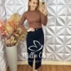 Saia jeans Babi - Preta - Milla Chic