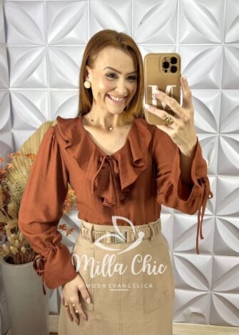 Saia longa Carla - Preta e Branca - Milla Chic