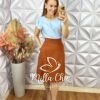 Milla Chic - millachic com br saia maria em bengaline 5 Saia Maria Em Bengaline - Azul - Milla Chic
