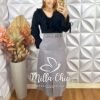 Saia Milka Em Alfaiataria Marrant - Preta - Milla Chic