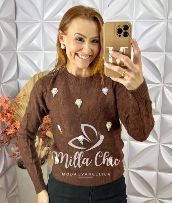 Suéter Em Tricot Flávia - Branco - Milla Chic