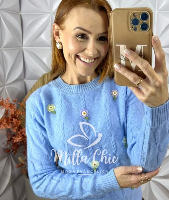 Suéter Em Tricot Flávia - Branco - Milla Chic