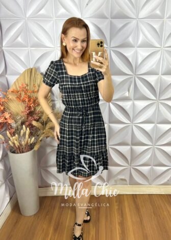 Vestido Amanda  Comfy Chic- Preto - Milla Chic