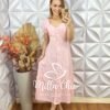 Vestido Bella Em Vichy - Rosa - Milla Chic