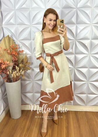 Vestido Catarina Em Linho - Milla Chic