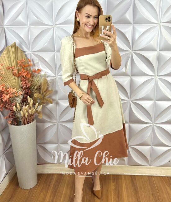 Vestido Catarina Em Linho - Milla Chic