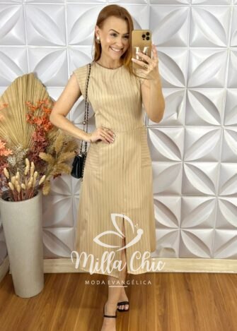 Vestido Charlene - Bege - Milla Chic