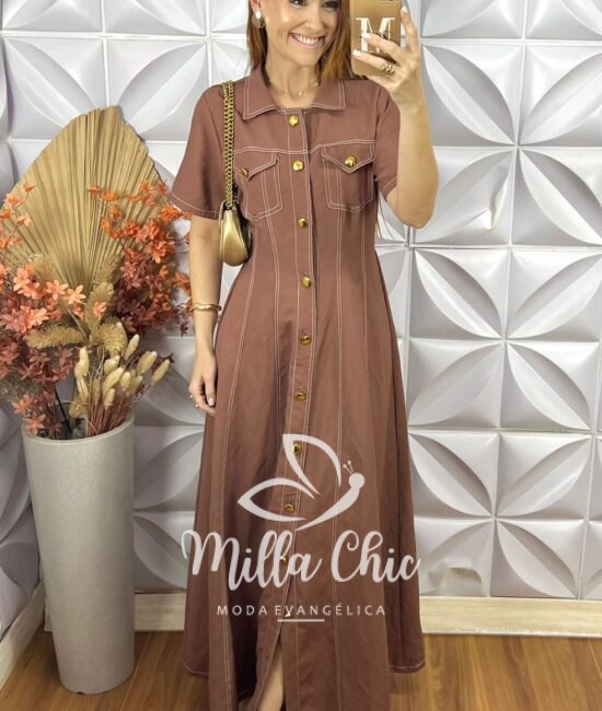 Vestido Chemise Paula - Preto - Milla Chic